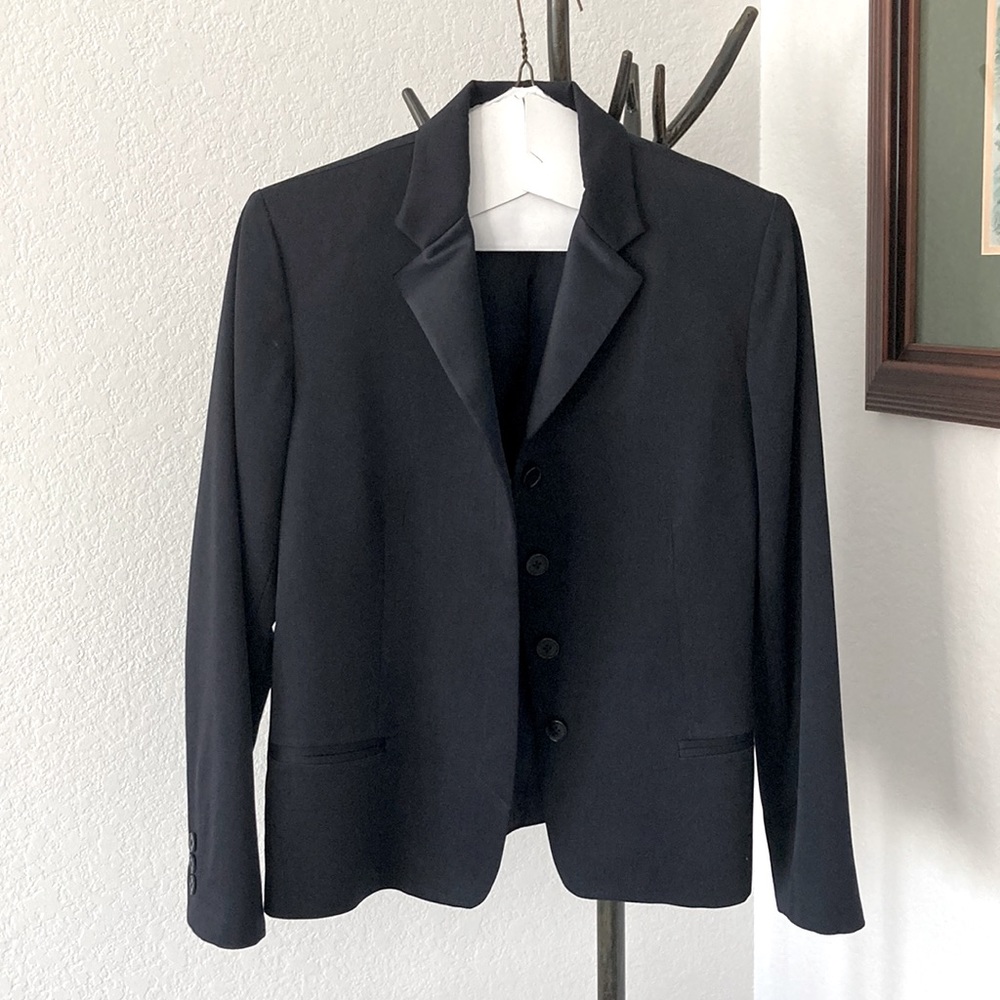 Ralph Lauren Black Wool Blazer Size 8